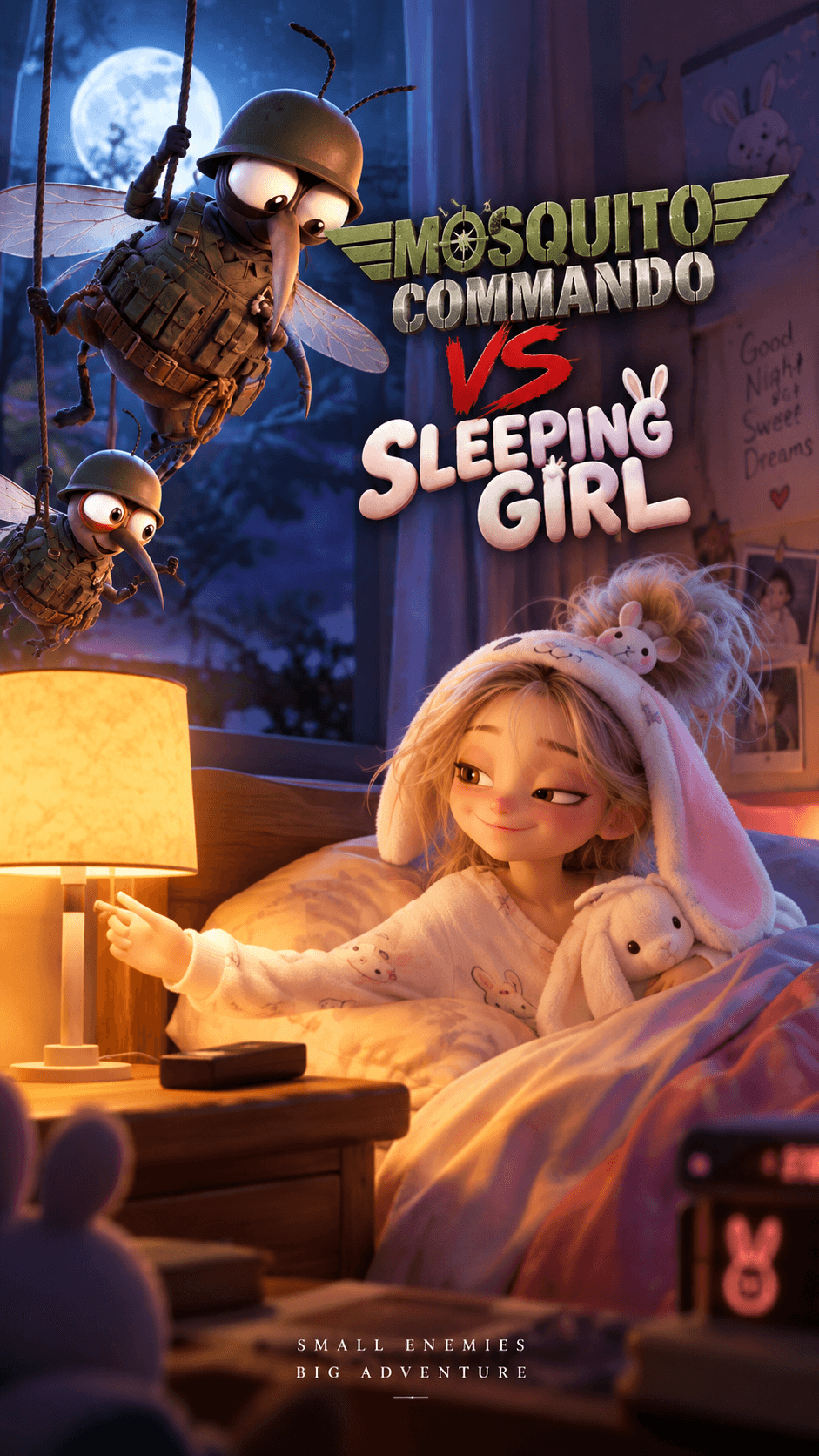 Mosquito commando vs sleeping girl